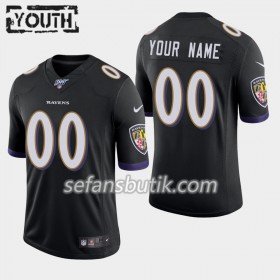 Baltimore Ravens Tröjor Custom Nike Svart 100th - Barn